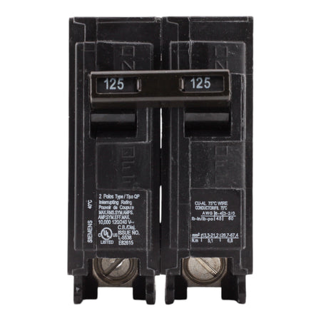 Siemens Q2125 125 Amp Double Pole 240V Plug-In Standard Trip Circuit Breaker UL - Image 2