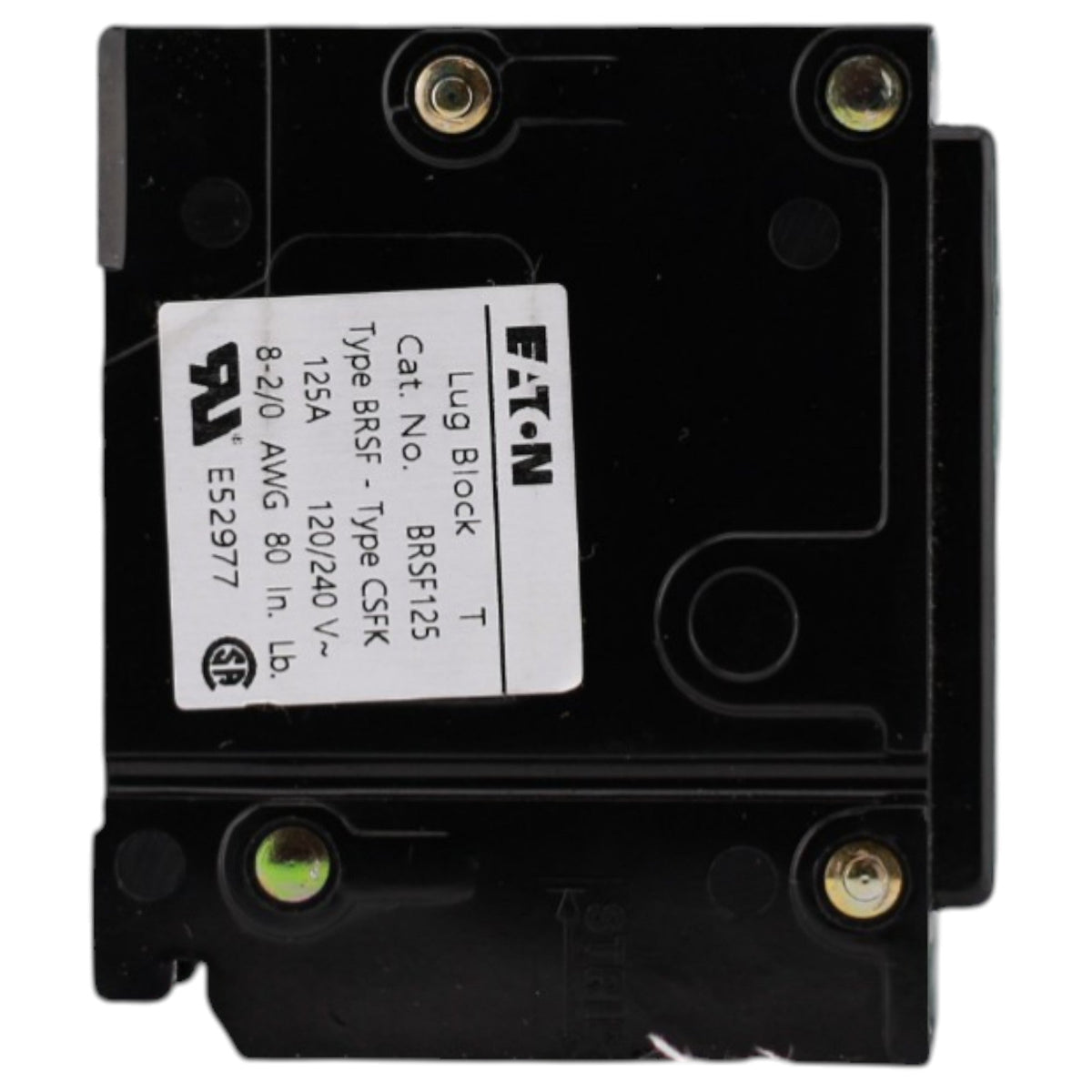 Eaton BR, BRSF125, 125A, 2P, 240V, Main and Sub-Feed Lug Block, Type BR Loadcenter Accessory - Image 5
