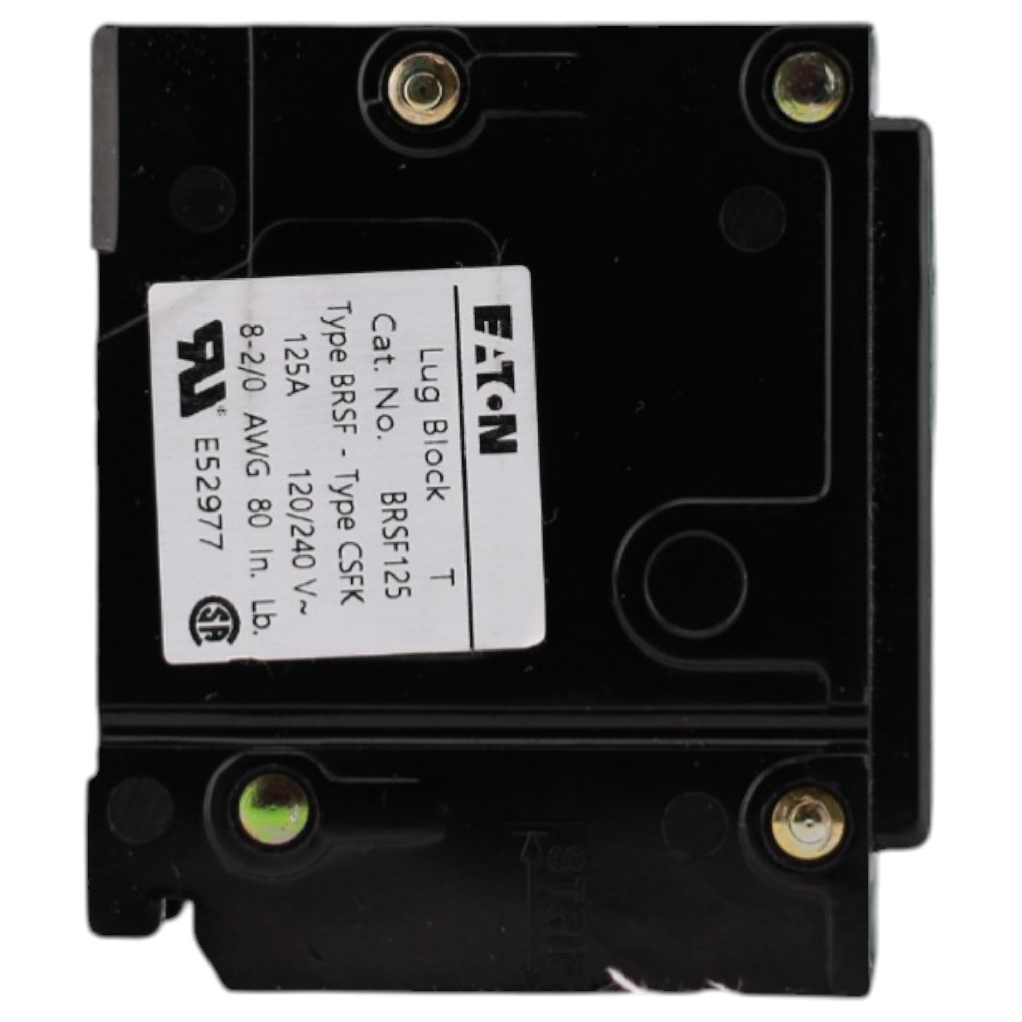 Eaton BR, BRSF125, 125A, 2P, 240V, Main and Sub-Feed Lug Block, Type BR Loadcenter Accessory - Image 5