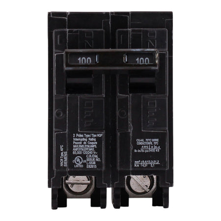 Siemens QP, Q2100HH, 100A, 2P, 120/240V, 65kAIC, Thermal Magnetic, Circuit Breaker - Image 5