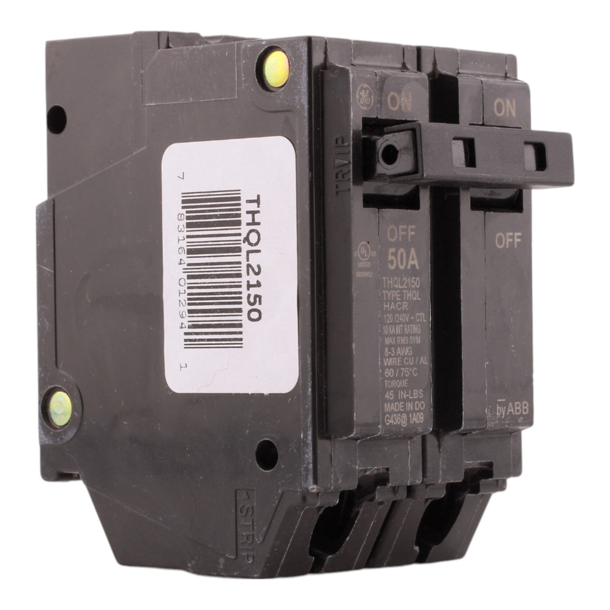 GE THQL2150 50A 2P 120/240V Thermal-Magnetic Plug-In Circuit Breaker - Image 4