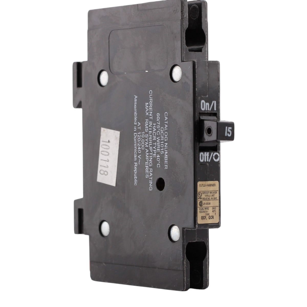 Eaton QuickLag QCR1015 15A, 1P, 120/240V, Thermal Magnetic, Circuit Breaker - Image 8