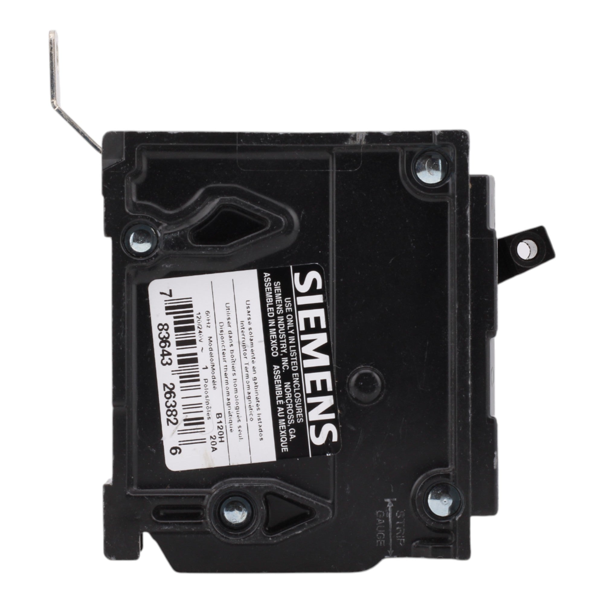 Siemens B120H 20A 120V 1-Pole Thermal Magnetic Circuit Breaker, 22kA Interrupt, Type BLH - Image 5