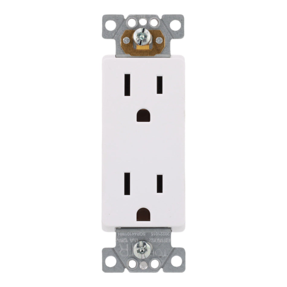 30-PACK Square D SQR44103WH X Series 15A 125V Tamper Resistant Duplex Outlet, Matte White Finish - Image 2