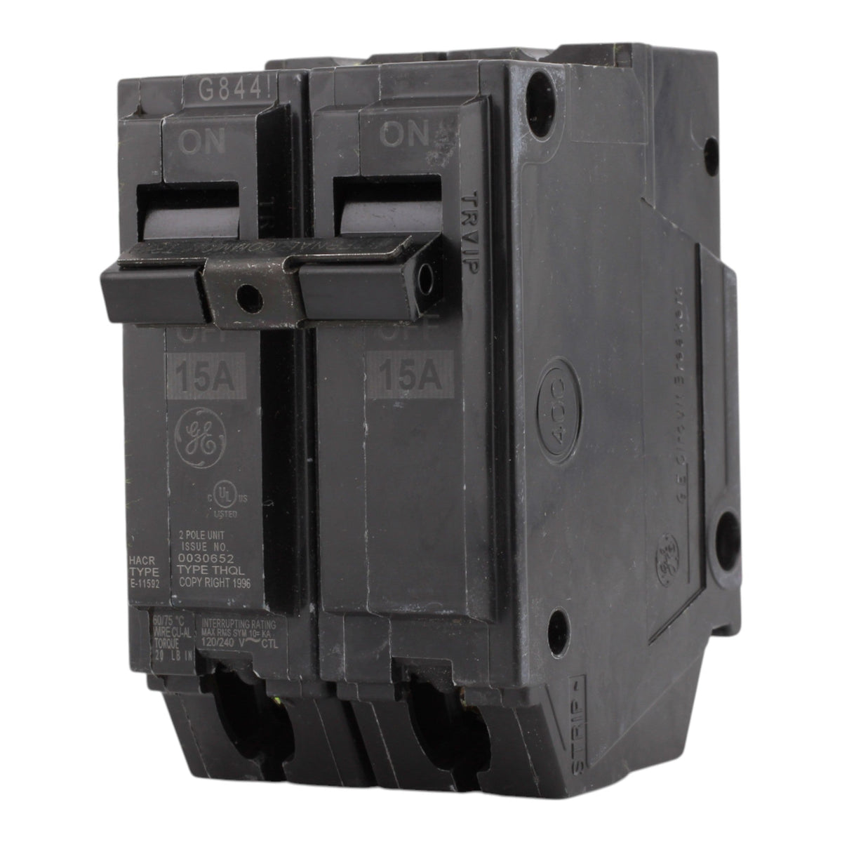 GE THQL2115 15A 2P 120/240V Q-Line Plug-In Circuit Breaker - Image 6