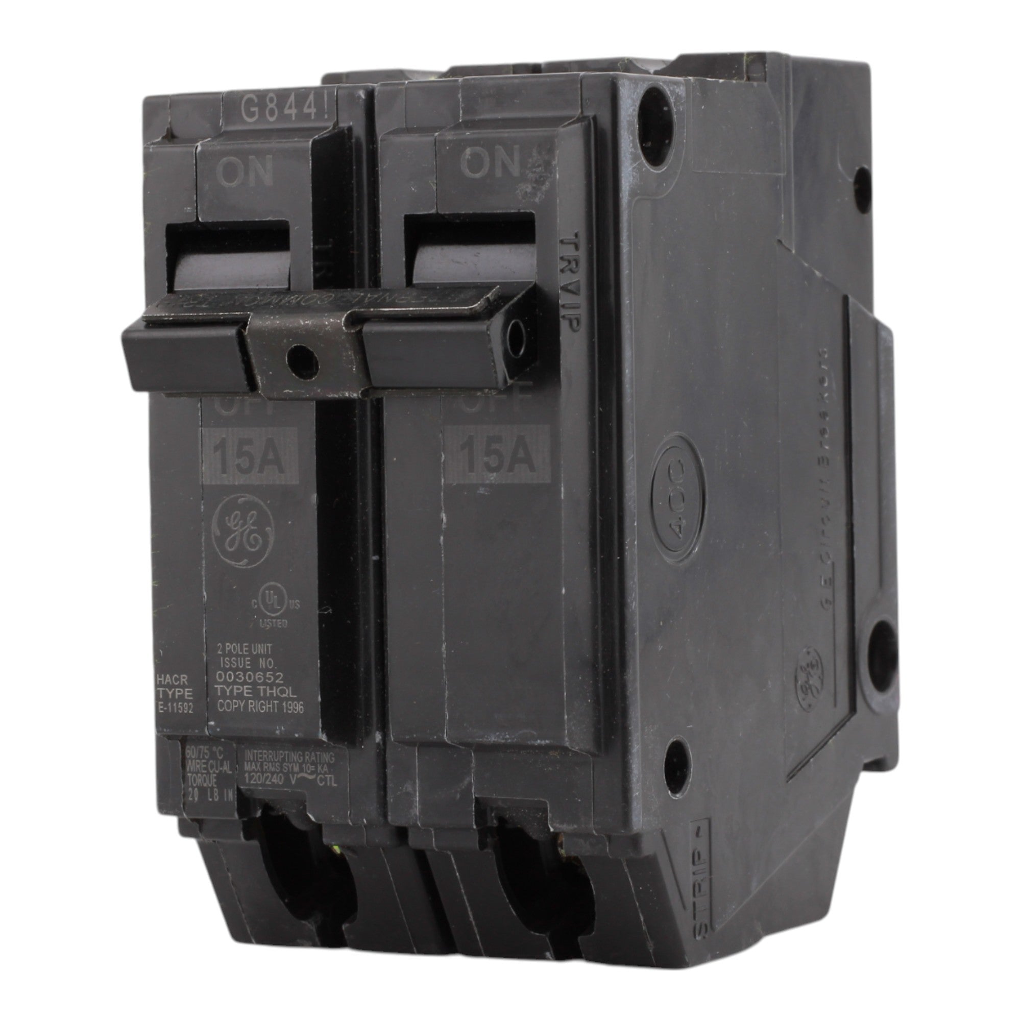 GE THQL2115 15A 2P 120/240V Q-Line Plug-In Circuit Breaker - Image 6