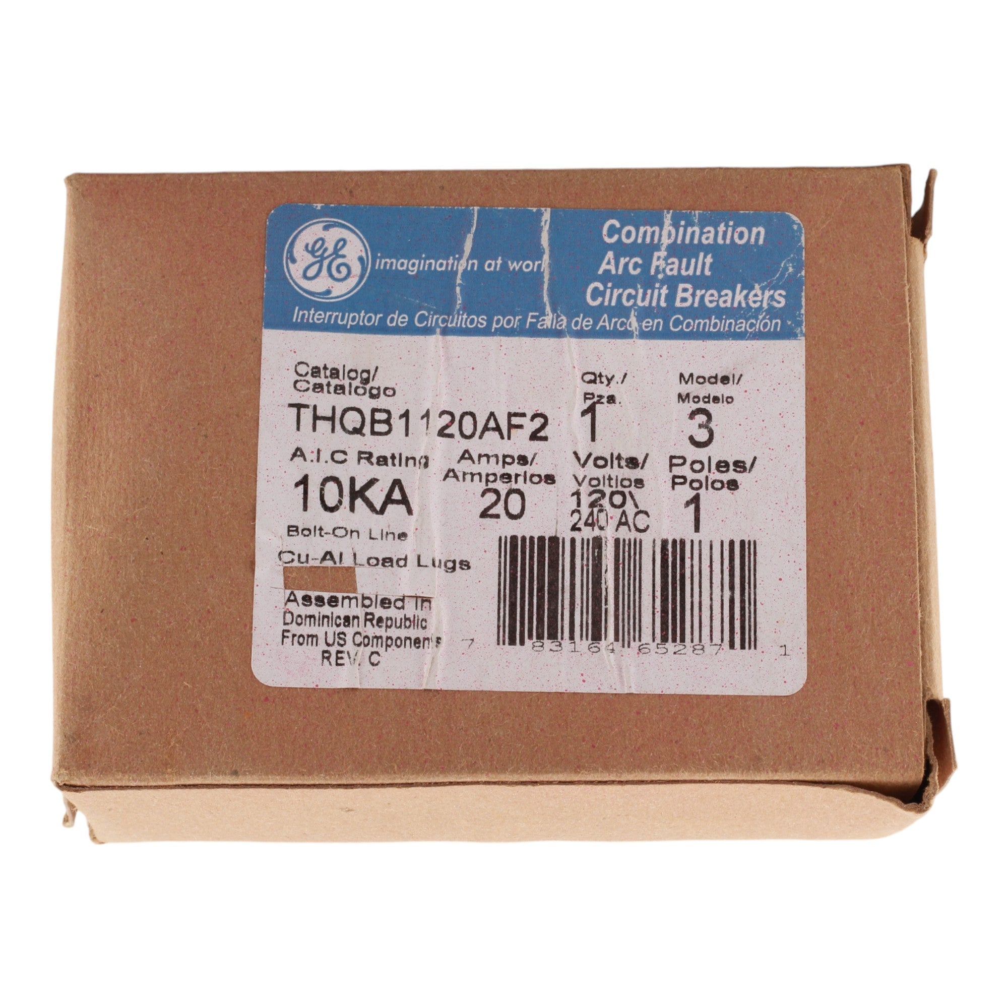 GE THQB1120AF2 20A 1P 120/240V Arc Fault Circuit Breaker - Image 8