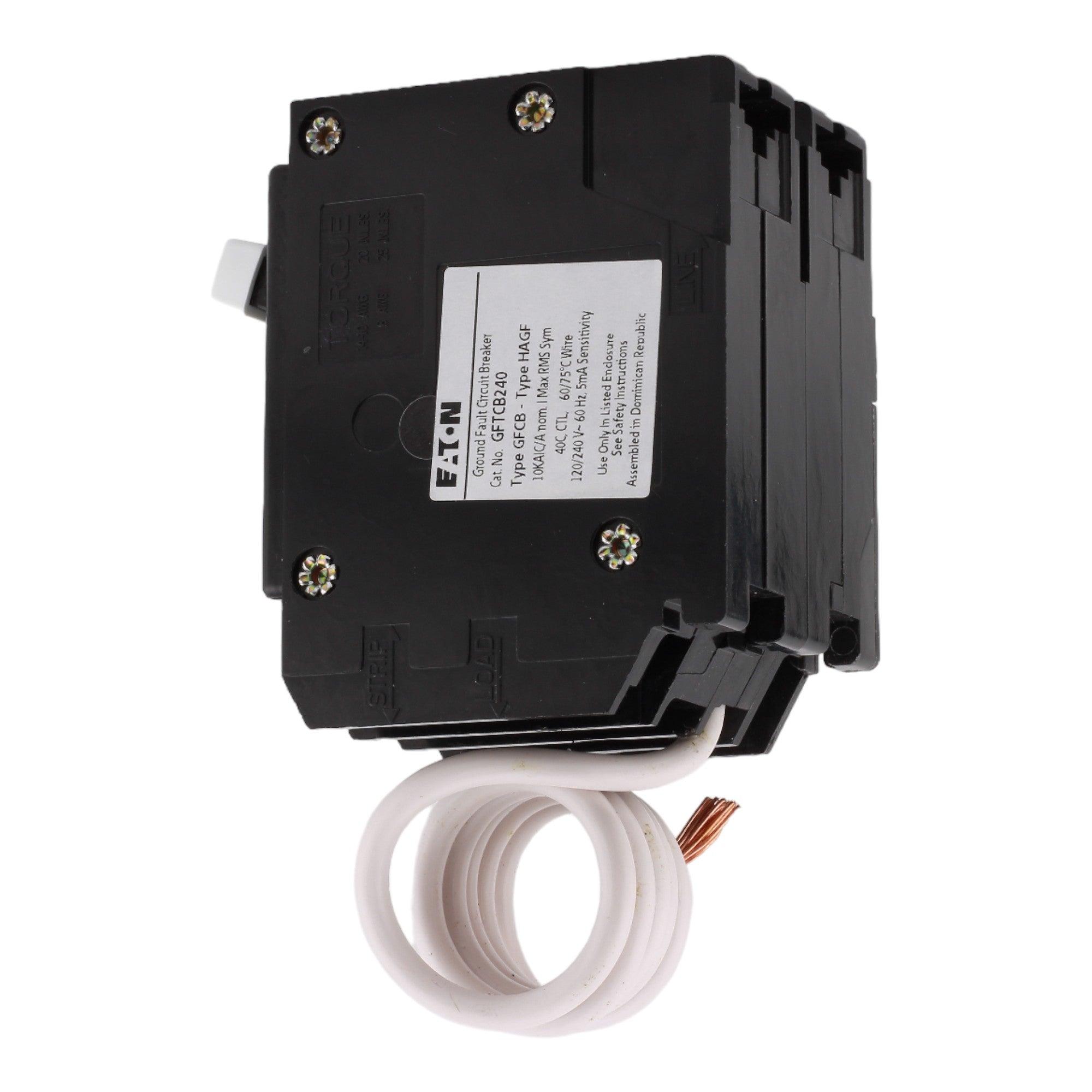 Eaton GFTCB240 40A 120/240V 2-pole GFCI Circuit Breaker Pigtail Neutral - Image 5