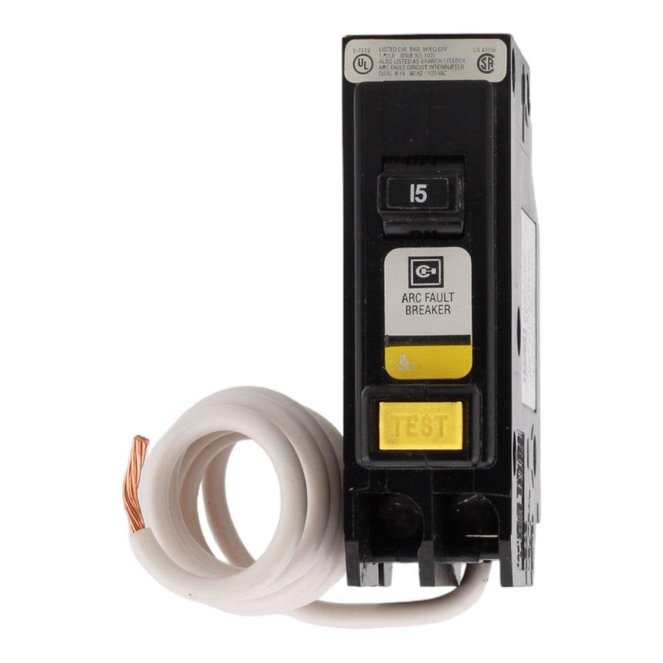 Eaton BR115AF 15 Amp Single Pole 120V Pigtail-Neutral AFCI Arc Fault Circuit Breaker UL - Image 2