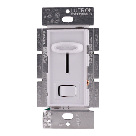 Lutron Skylark, S-603P-WH, 600W, 120V, 3-Way/Single-Pole, Incandescent/Halogen, Slide Dimmer, White - Image 4