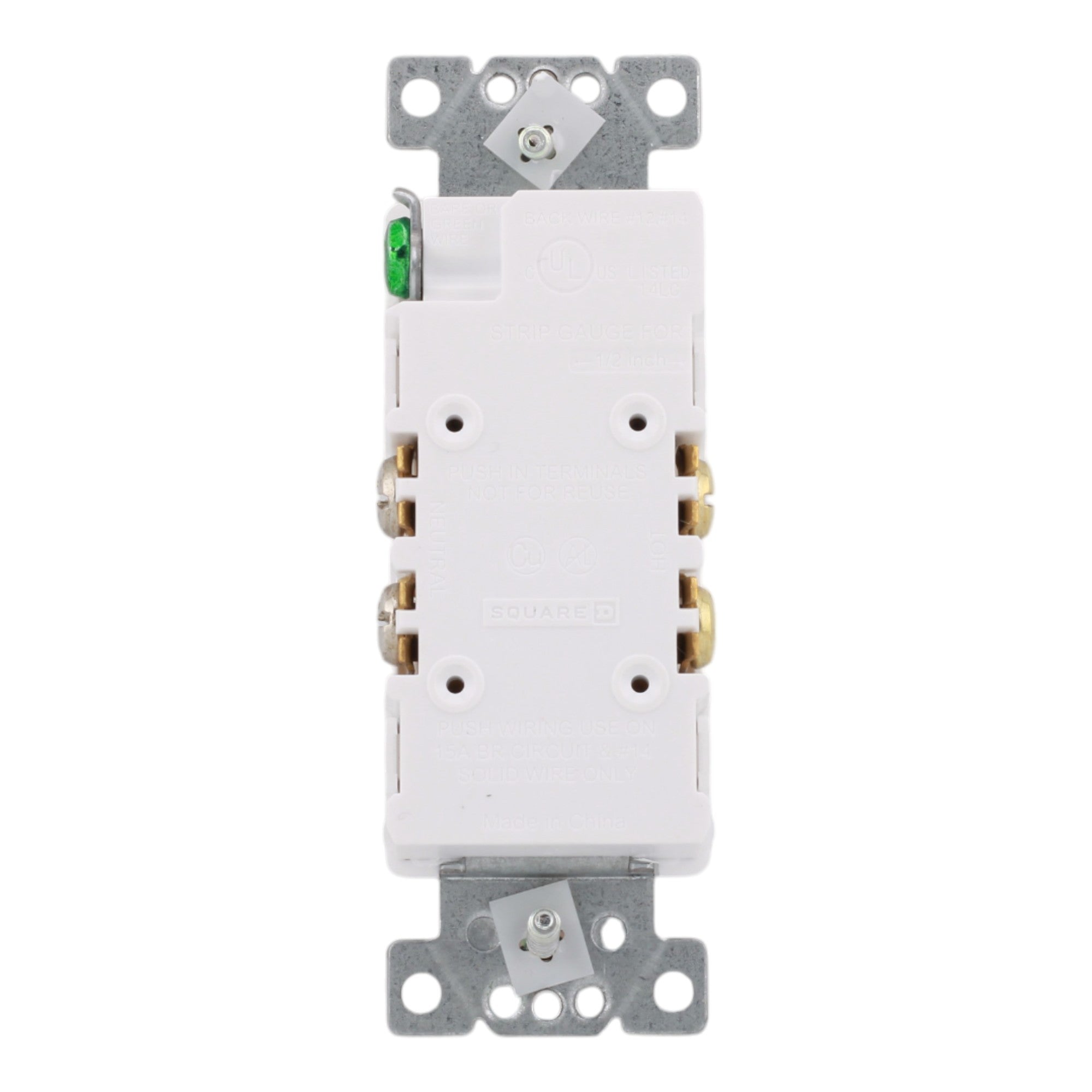 30-PACK Square D SQR44103WH X Series 15A 125V Tamper Resistant Duplex Outlet, Matte White Finish - Image 3