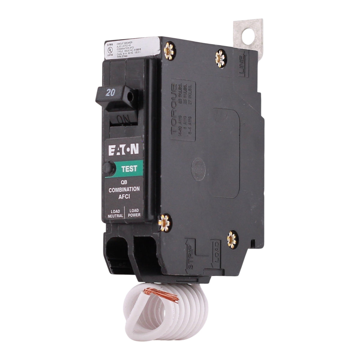 Eaton QB1020CAF 20 Amps 120 Volts Single Pole AFCI Circuit Breaker Bolt-On Cable-In/Out - Image 2