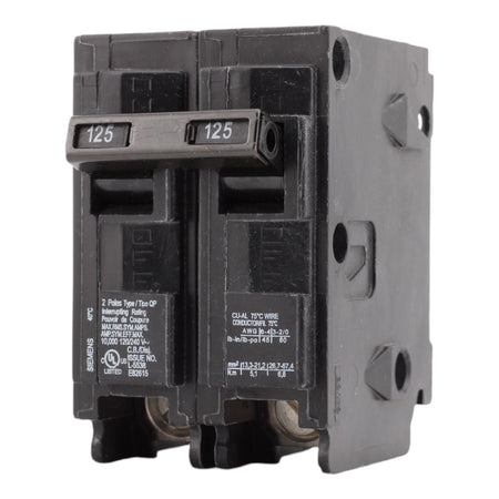 Siemens Q2125 125 Amp Double Pole 240V Plug-In Standard Trip Circuit Breaker UL - Image 3