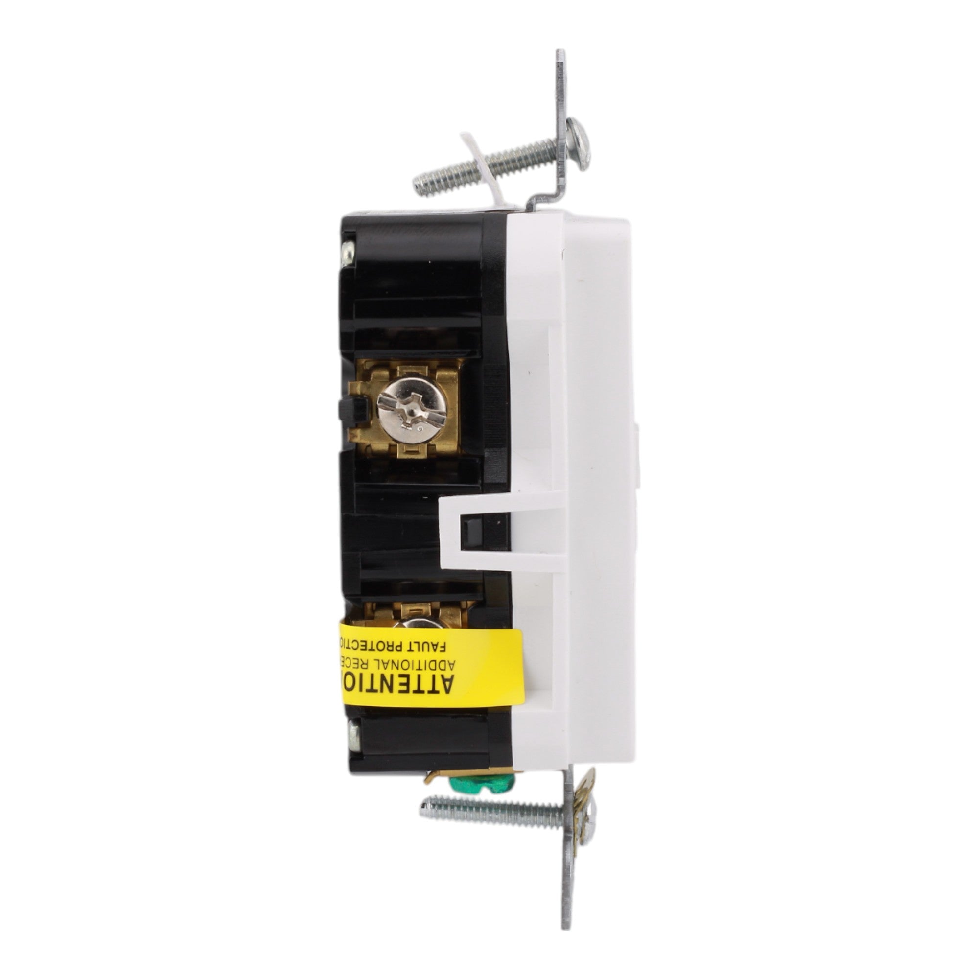 Leviton GFTR2-W 20A 125V Self-Test Tamper-Resistant GFCI Outlet, White, Back & Side Wired - Image 4