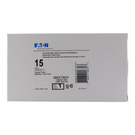 Eaton QB QBGFT2015 15A 2P 120/240V GFCI Bolt-On Circuit Breaker - Image 3