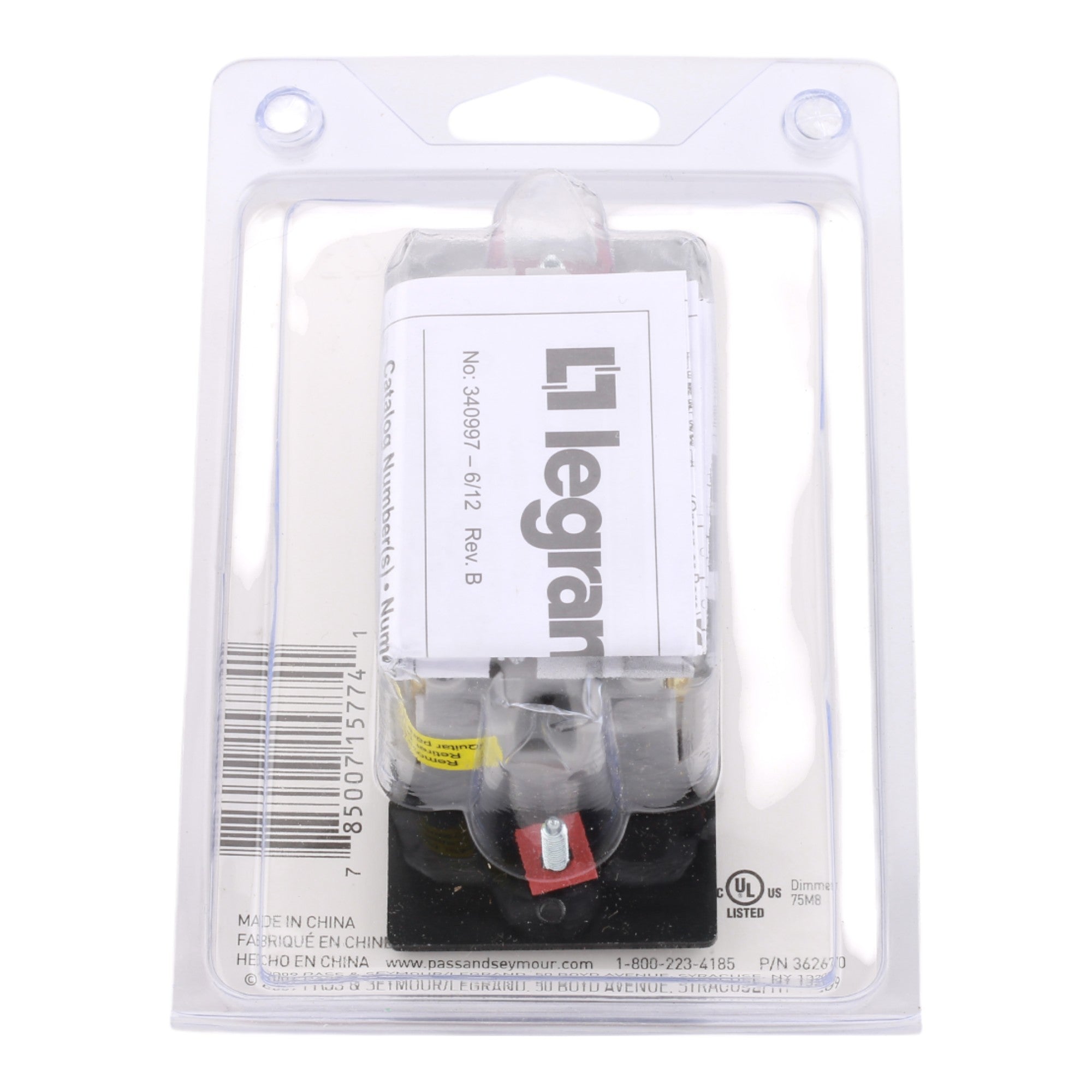 Legrand LS603PWV 600W 3-Way Preset Slide Dimmer White - Image 3