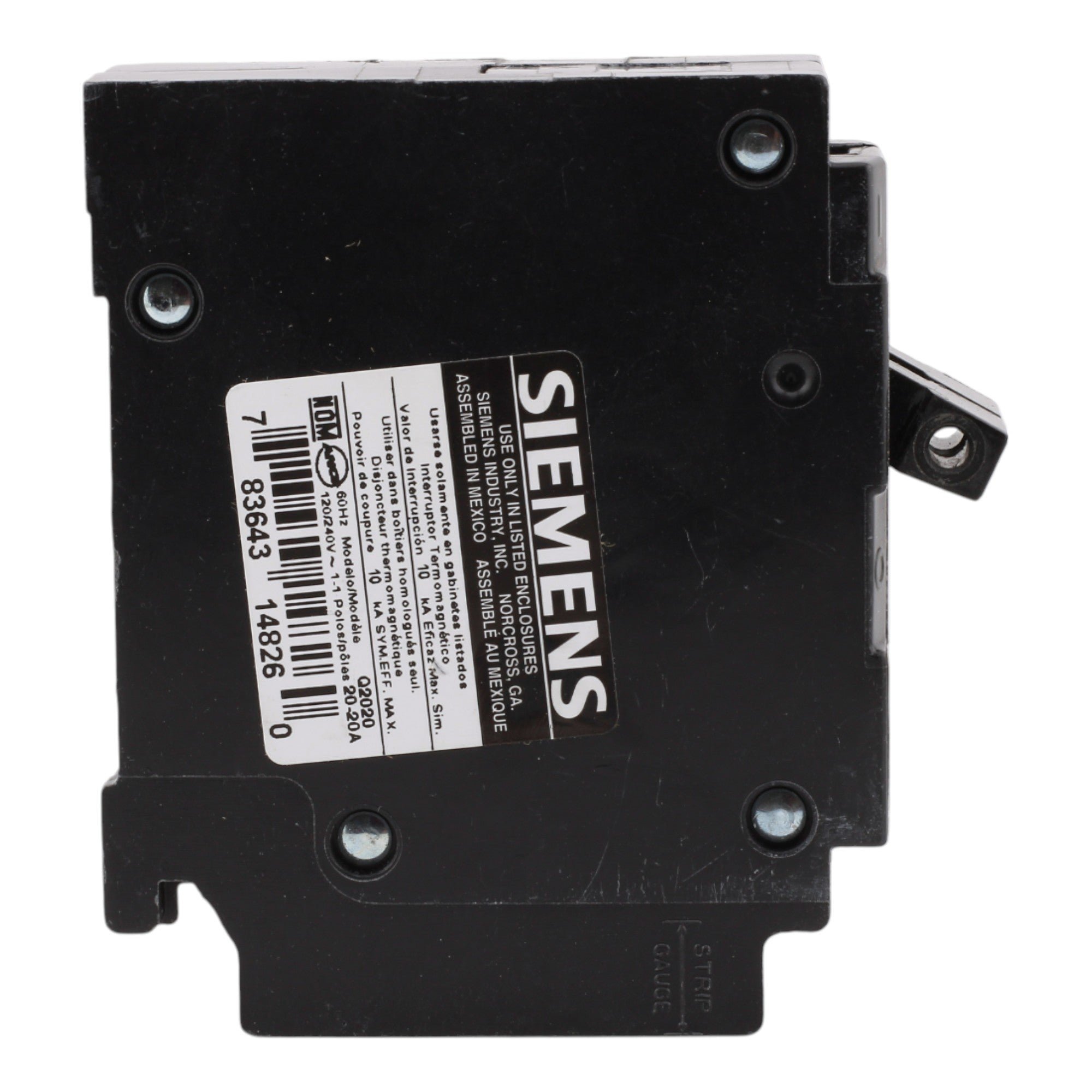 Siemens Q2020 Tandem 20/20A 1P 120V 10kA Circuit Breaker - Image 6