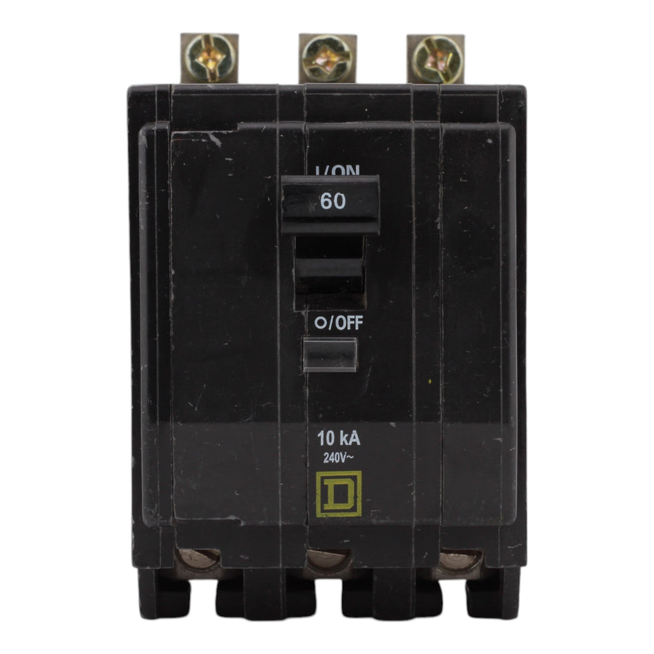 Square D QOB360, 60A, 120/240V, 3-Pole, Bolt-On Circuit Breaker, Standard Trip, 10kA Interrupt Rating, for Square D Load Centers - Image 2