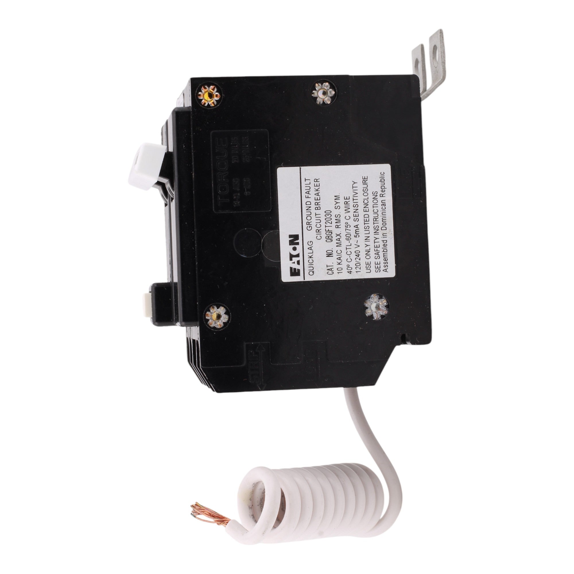 Eaton QBGFT2030 GFCI Circuit Breaker, 30A, 120/240V, 2-Pole, 10kAIC, Common Trip, 5 mA Trip Sensitivity - Image 3