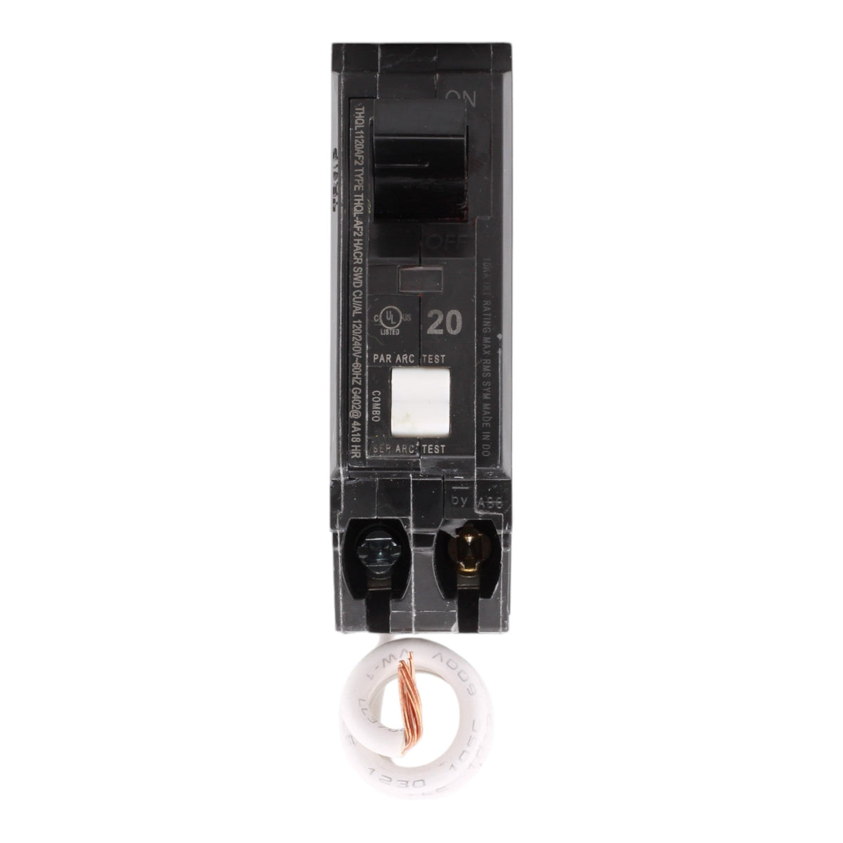 GE Q Line THQL1120AF2 20A 1P 120V AFCI Pigtail Neutral Circuit Breaker - Image 2