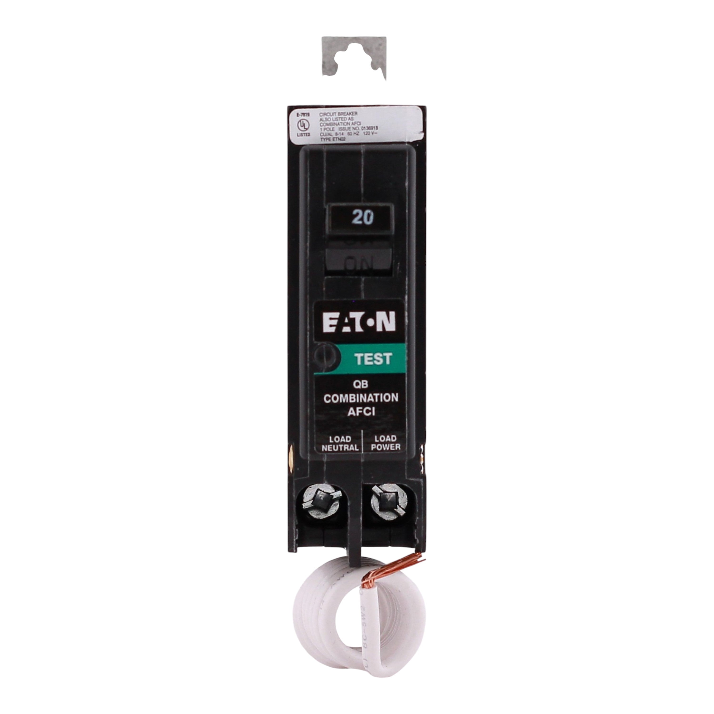 Eaton QB1020CAF 20 Amps 120 Volts Single Pole AFCI Circuit Breaker Bolt-On Cable-In/Out - Image 4