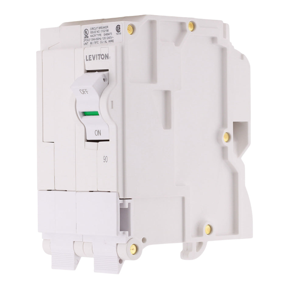 Leviton LB290 90A 2P 120/240V Standard Hydraulic Magnetic Circuit Breaker - Image 2