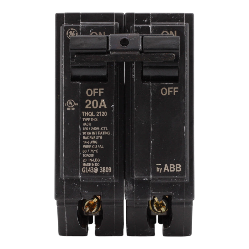 GE THQL2120 20A 120/240V 2-pole Circuit Breaker UL - Image 2