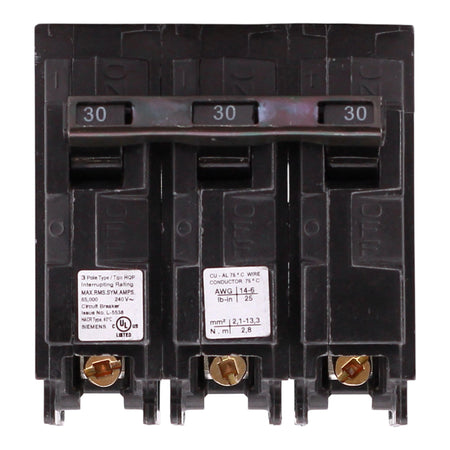 Siemens HQP, Q330HH, 30A, 3P, 240V, 66kA, Thermal Magnetic, Plug-In, Circuit Breaker - Image 3