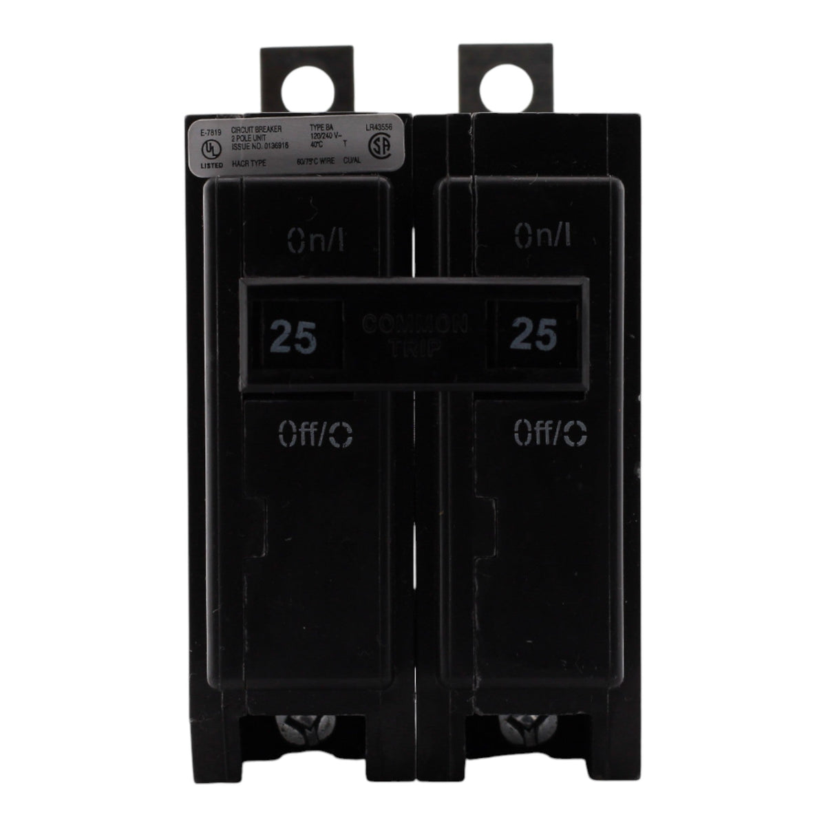 Eaton BAB, BAB2025, 25A, 2P, 120/240V, Bolt-On, Circuit Breaker - Image 2