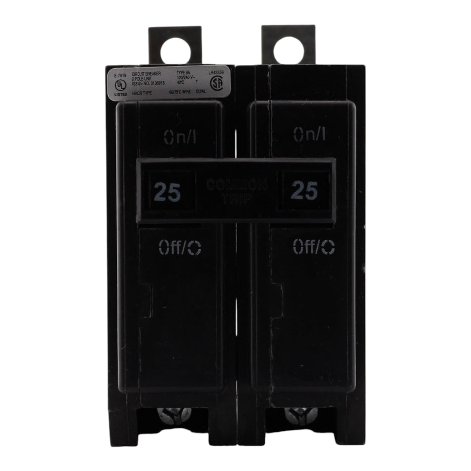 Eaton BAB, BAB2025, 25A, 2P, 120/240V, Bolt-On, Circuit Breaker - Image 2