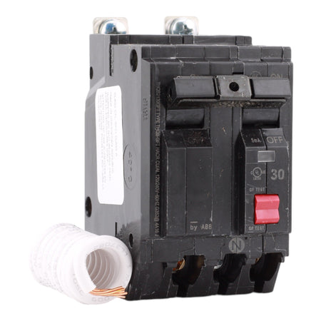 GE THQB2130GFT 30 Amp Double Pole 120/240V Bolt-On GFCI Ground Fault Circuit Breaker UL - Image 2