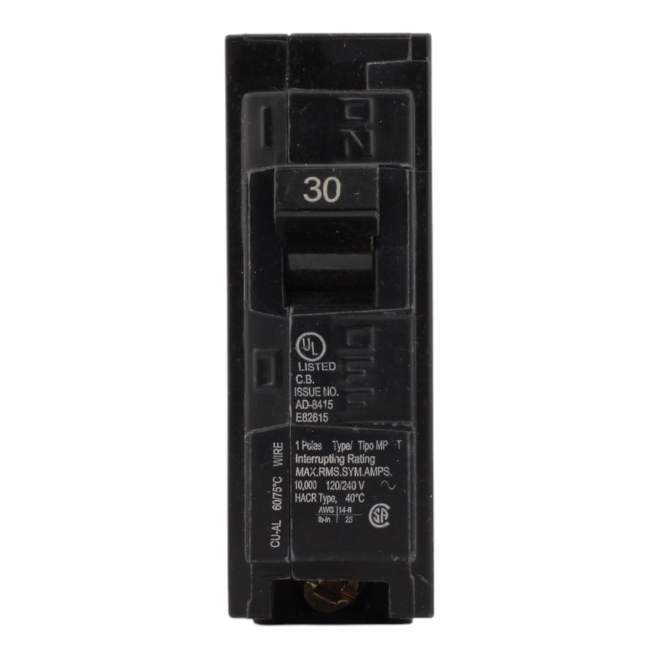 Murray MP130 30A 120V 1-Pole Miniature Thermal Magnetic Circuit Breaker, Compatible with Murray and Siemens Load Centers - Image 2