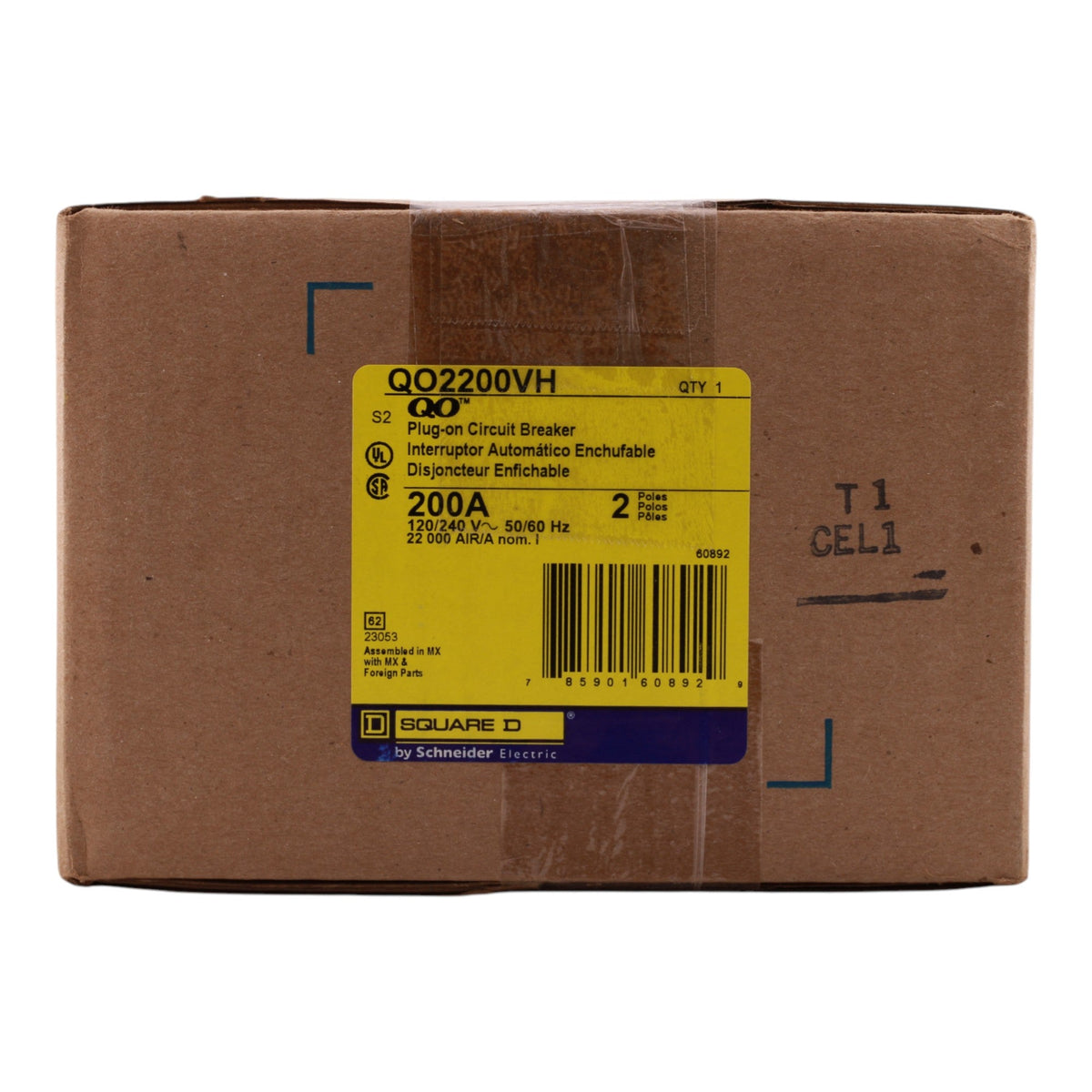 Square D QO QO2200VH 200A 2P 120/240V Standard Plug-In Circuit Breaker - Image 2