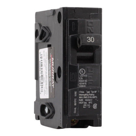 Murray MP130 30A 120V 1-Pole Miniature Thermal Magnetic Circuit Breaker, Compatible with Murray and Siemens Load Centers