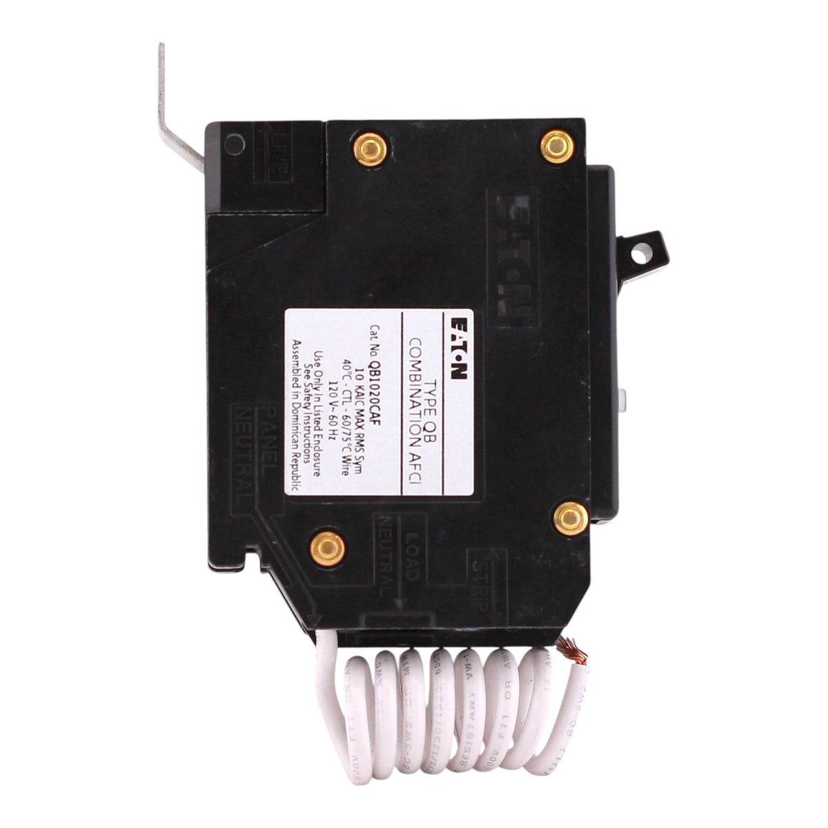 Eaton QB1020CAF 20 Amps 120 Volts Single Pole AFCI Circuit Breaker Bolt-On Cable-In/Out - Image 5