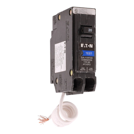 Eaton BR BRAFGF120 20A 1P 120V AFCI/GFCI Pigtail Neutral Circuit Breaker