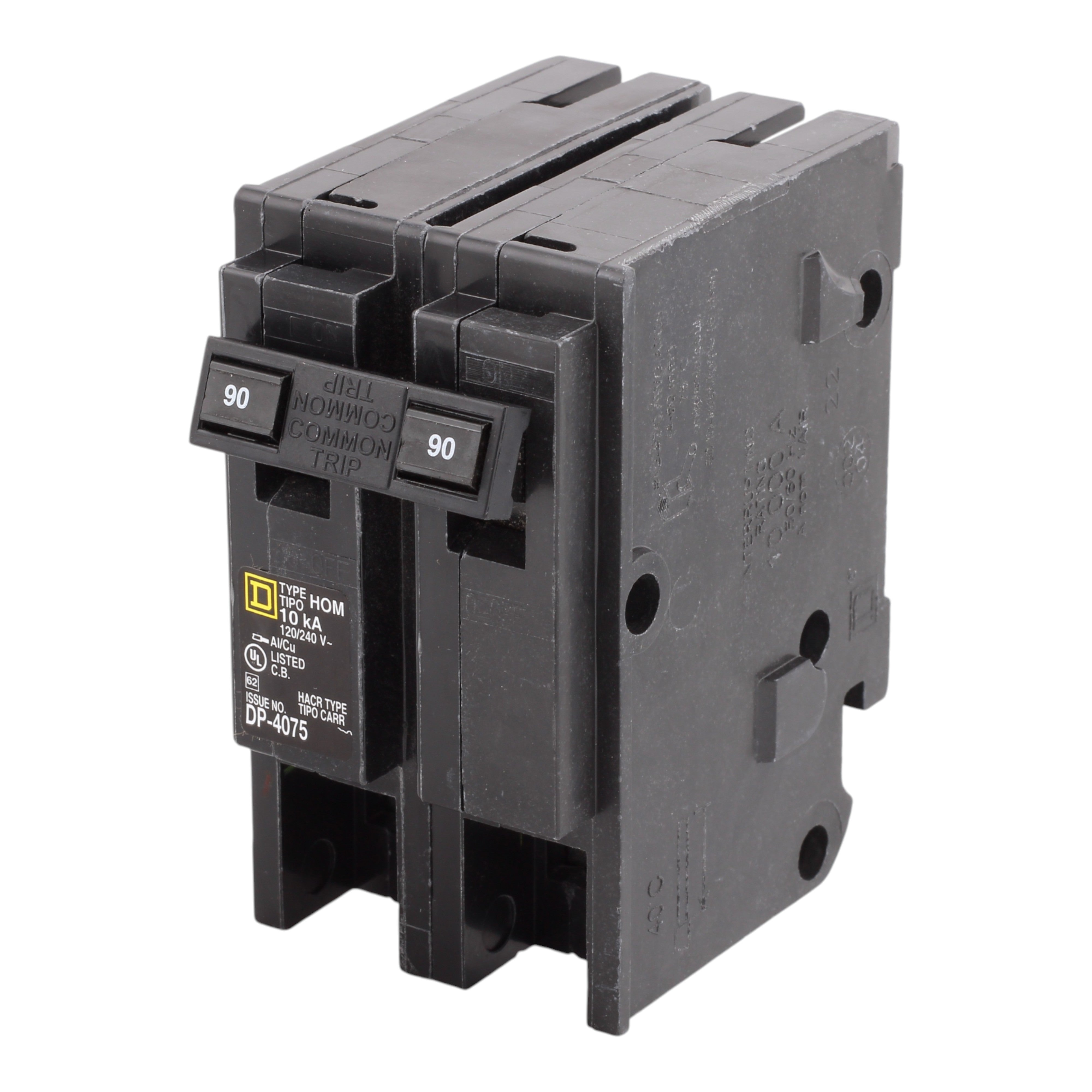 Square D Homeline HOM290 90A 2P 120/240V Standard Plug-In Circuit Breaker - Image 2