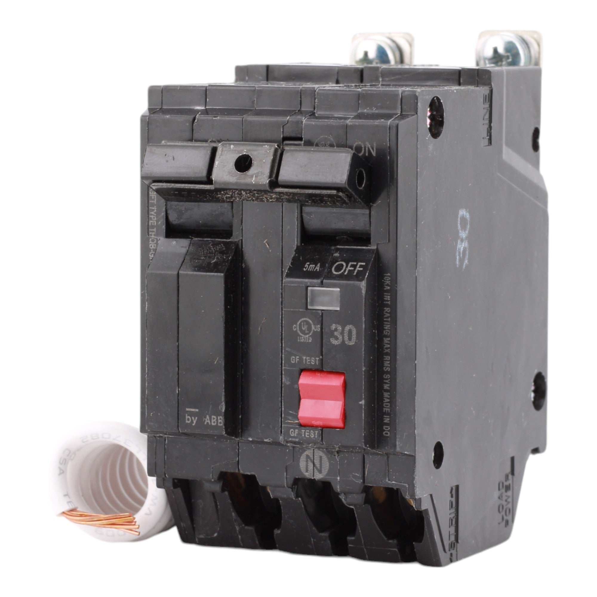 GE THQB2130GFT 30 Amp Double Pole 120/240V Bolt-On GFCI Ground Fault Circuit Breaker UL - Image 3