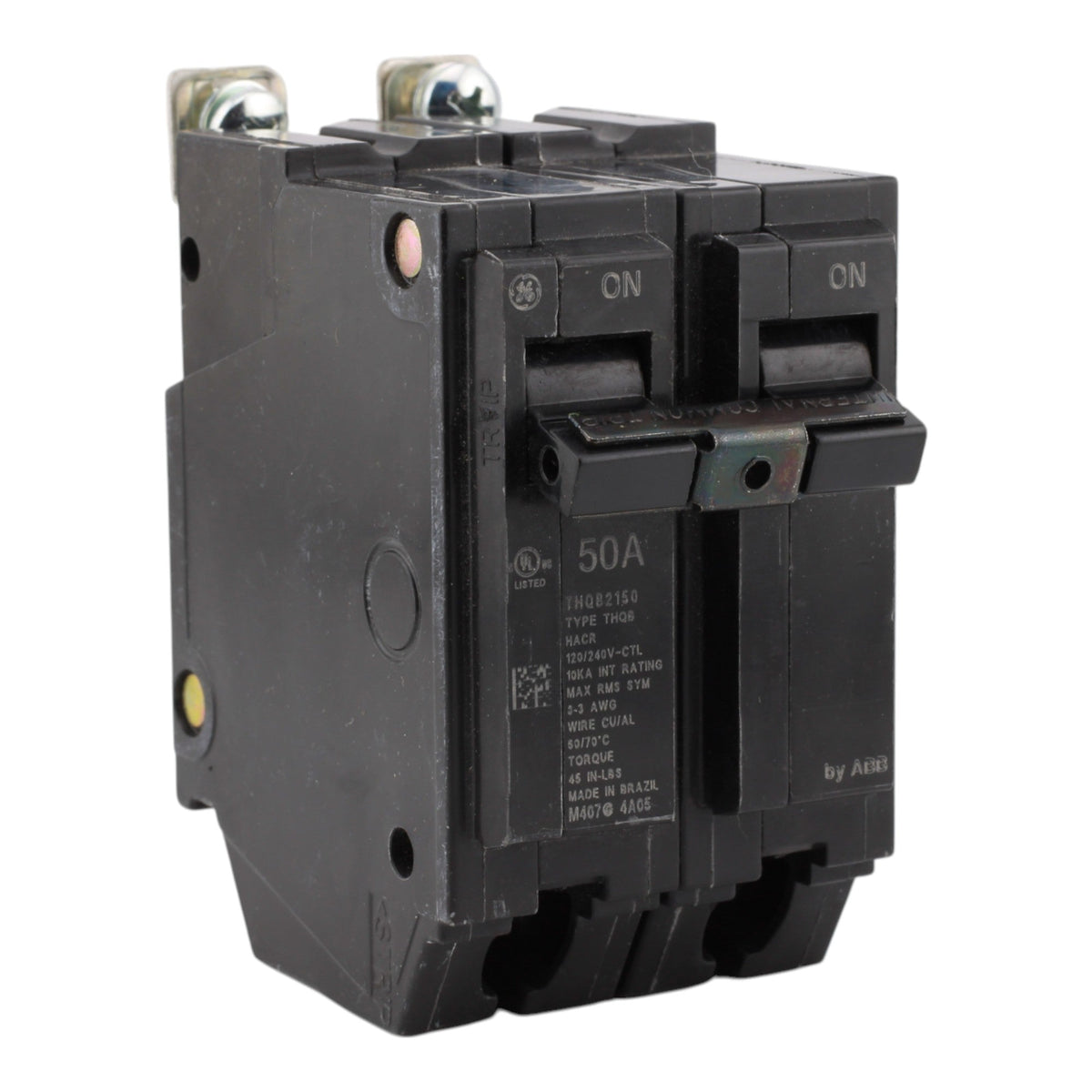 GE THQB2150 50A 2P 120/240V Q-Line Bolt-On Circuit Breaker