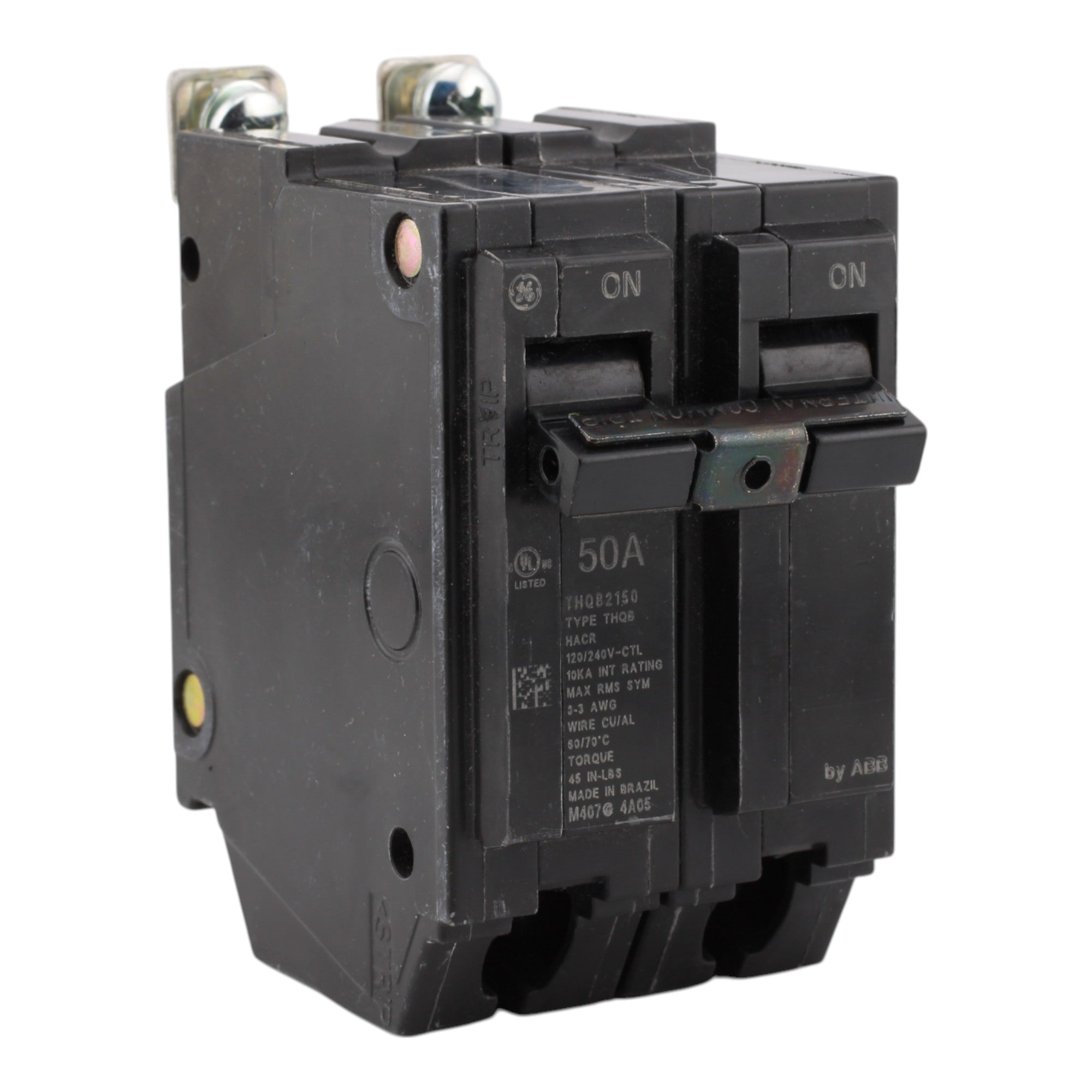 GE THQB2150 50A 2P 120/240V Q-Line Bolt-On Circuit Breaker