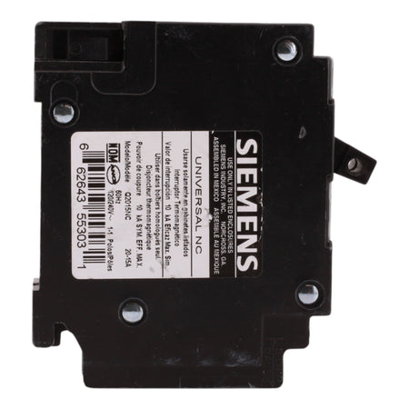 Siemens QT Q2015NC 20A/15A 1P 120V Duplex Circuit Breaker - Image 3