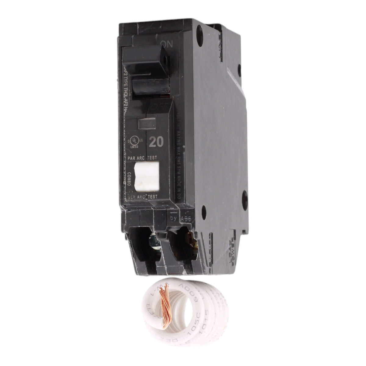 GE THQL1120AFP2 20A 120V 1-pole AFCI Circuit Breaker Pigtail UL - Image 3