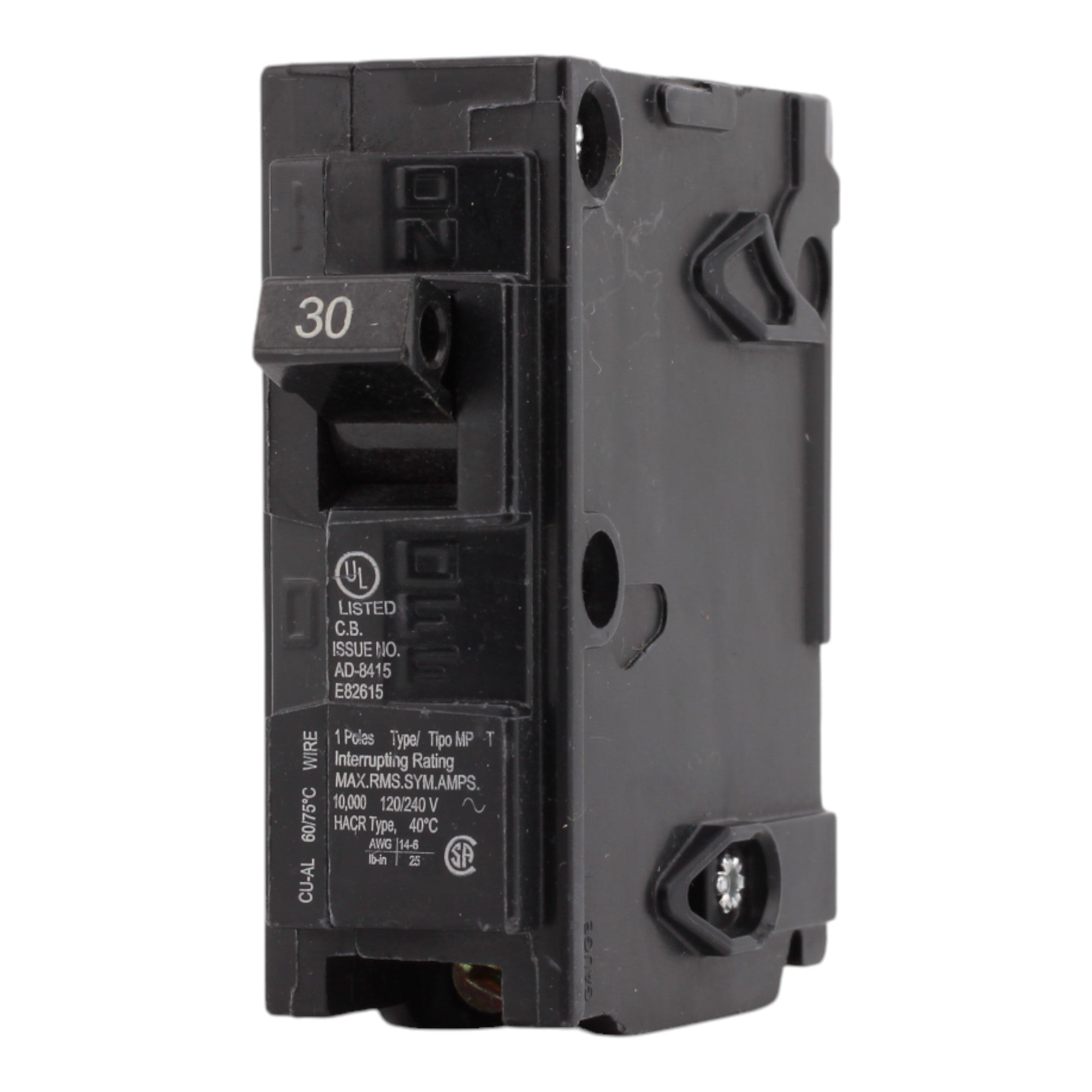 Murray MP130 30A 120V 1-Pole Miniature Thermal Magnetic Circuit Breaker, Compatible with Murray and Siemens Load Centers - Image 3