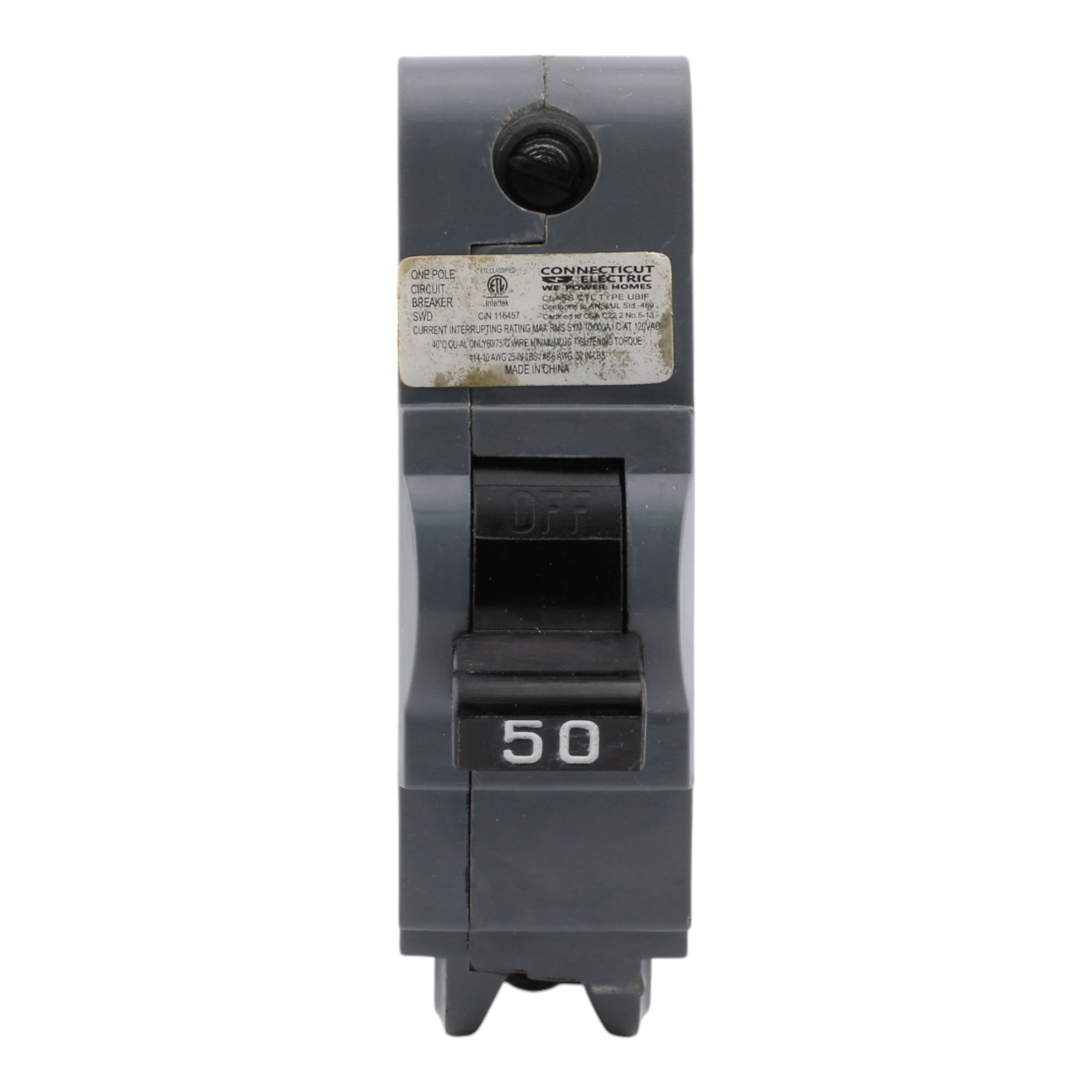 Connecticut Electric UBIF-50NB 50A 1P FPE Replacement Bolt-On Circuit Breaker - Image 2
