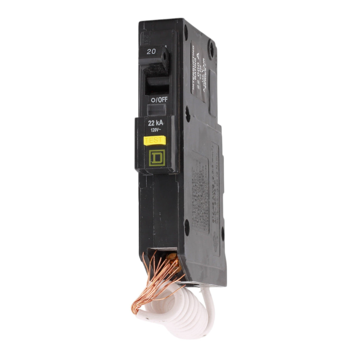 Square D QO120VHGFI, 20A, 120V, 1-Pole GFCI Circuit Breaker, Plug-In, for QO Load Centers - Image 3