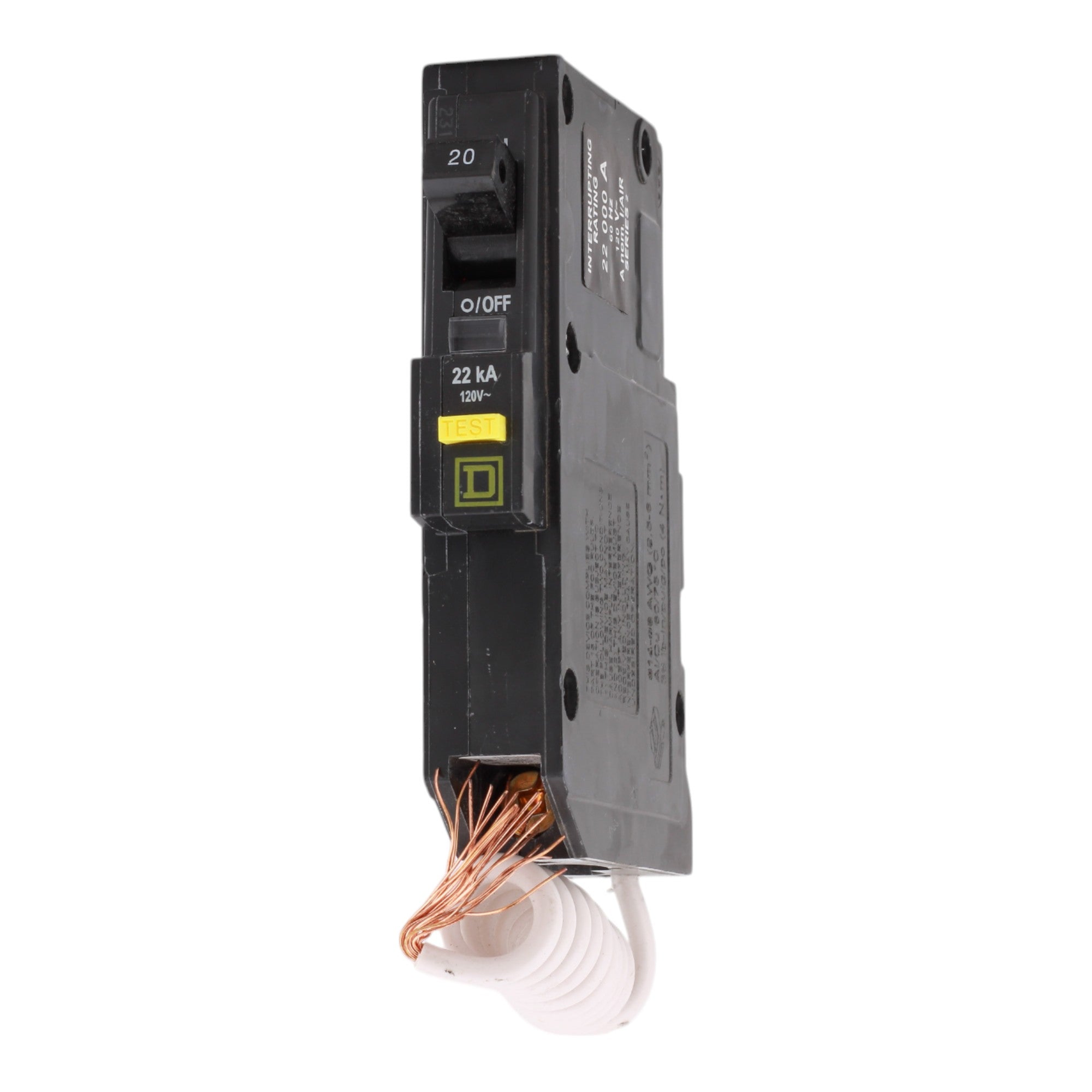 Square D QO120VHGFI, 20A, 120V, 1-Pole GFCI Circuit Breaker, Plug-In, for QO Load Centers - Image 3