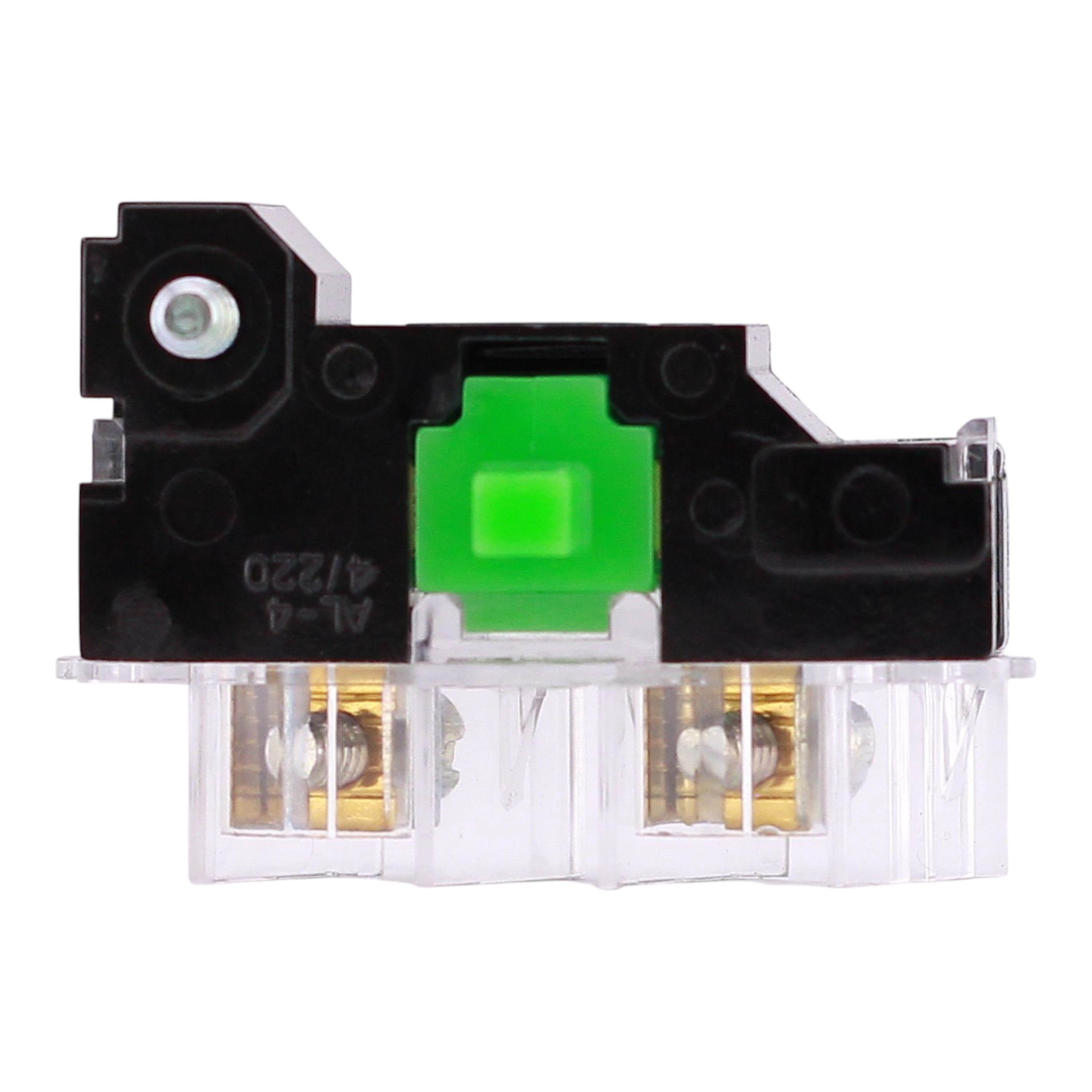 GE CR104P, CR104PXC1, 10A, 600VAC/VDC, 30mm, 1NO, Green, Contact Block - Image 6