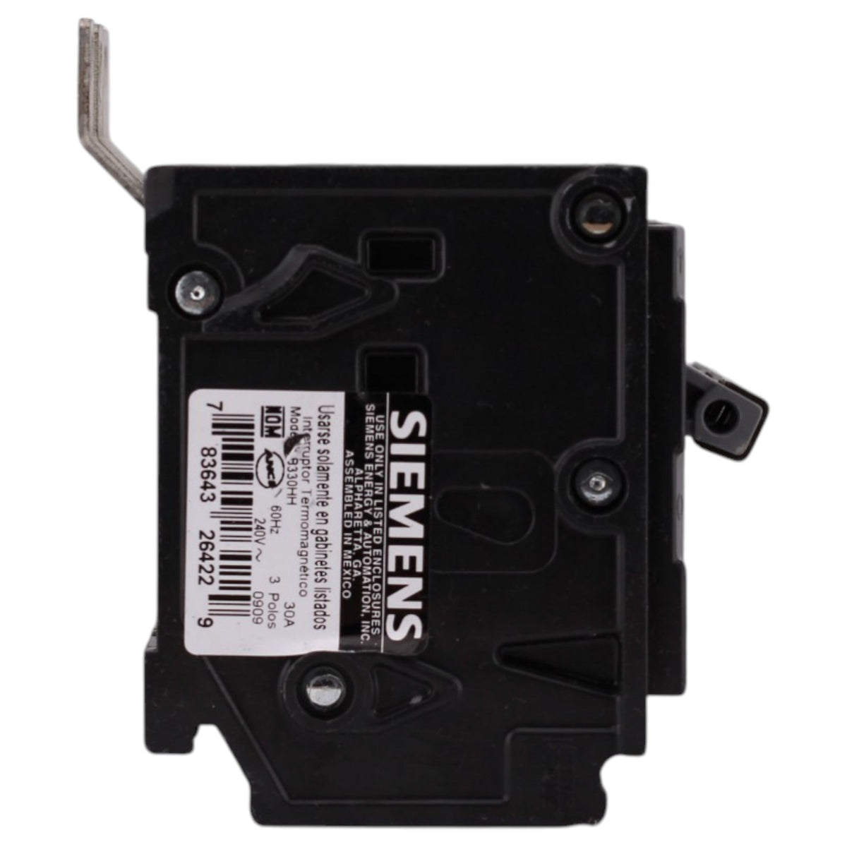 Siemens HBL, B330HH, 30A, 3P, 240V, Thermal Magnetic, Bolt-On, Panelboard Circuit Breaker - Image 4