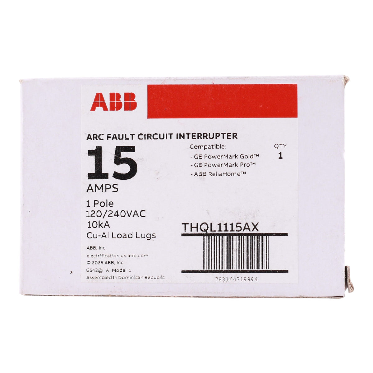 GE Q-Line, THQL1115AX, 15A, 1P, 120/240V, AFCI, Pigtail Neutral, Circuit Breaker - Image 3