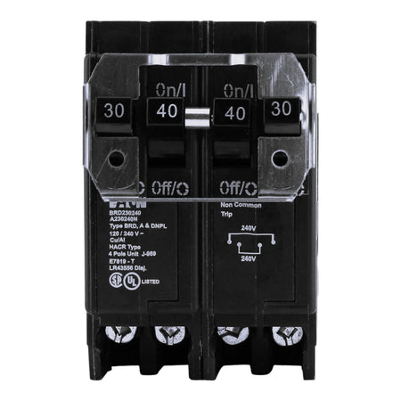 Eaton BR BRD230240 30A/40A 4P 120/240V Quad Thermal Magnetic Circuit Breaker - Image 3